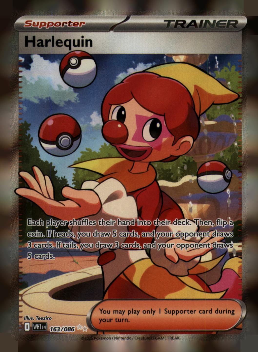 Harlequin 163/086 Holo Ultra Rare White Flare Pokemon Near Mint