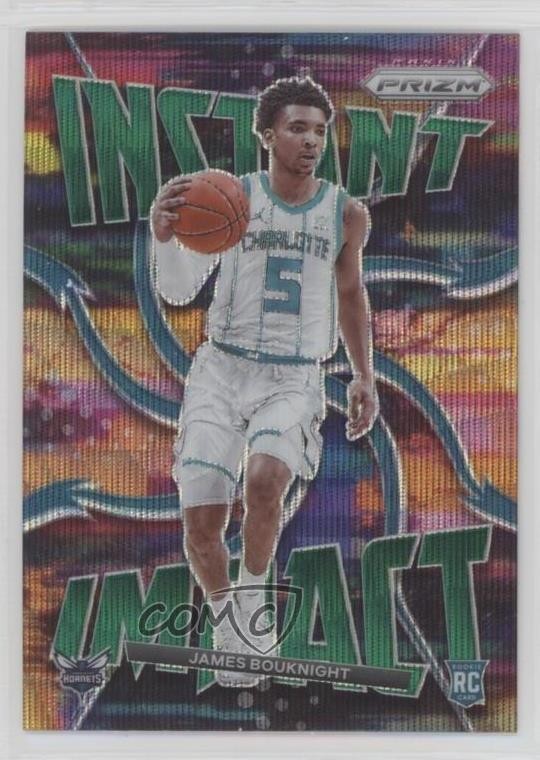 2021-22 Panini Prizm Instant Impact Green Wave Prizm James Bouknight #8 3m8