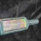 CASTORIA Embossed Clear Glass Medicine Bottle w/ Iridescent Finish — photo 4