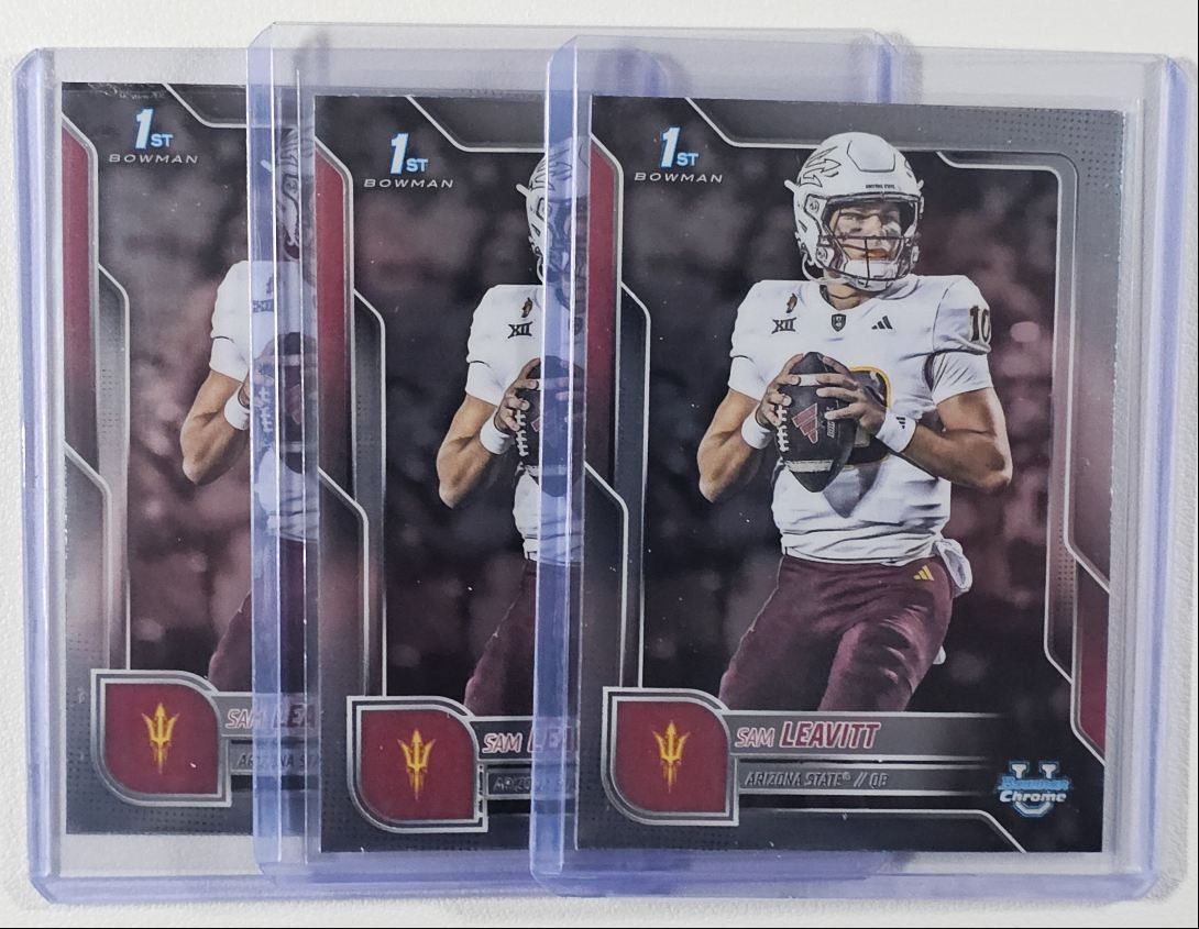 [3] SAM LEAVITT 2025 BOWMAN UNIVERSITY CHROME 1ST ARIZONA STATE Q0940