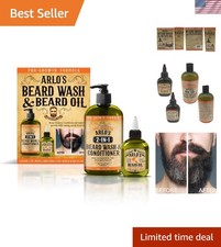 Luxurious 2-PC Beard Care Set: Pro-Growth Wash  Conditioner 12 oz