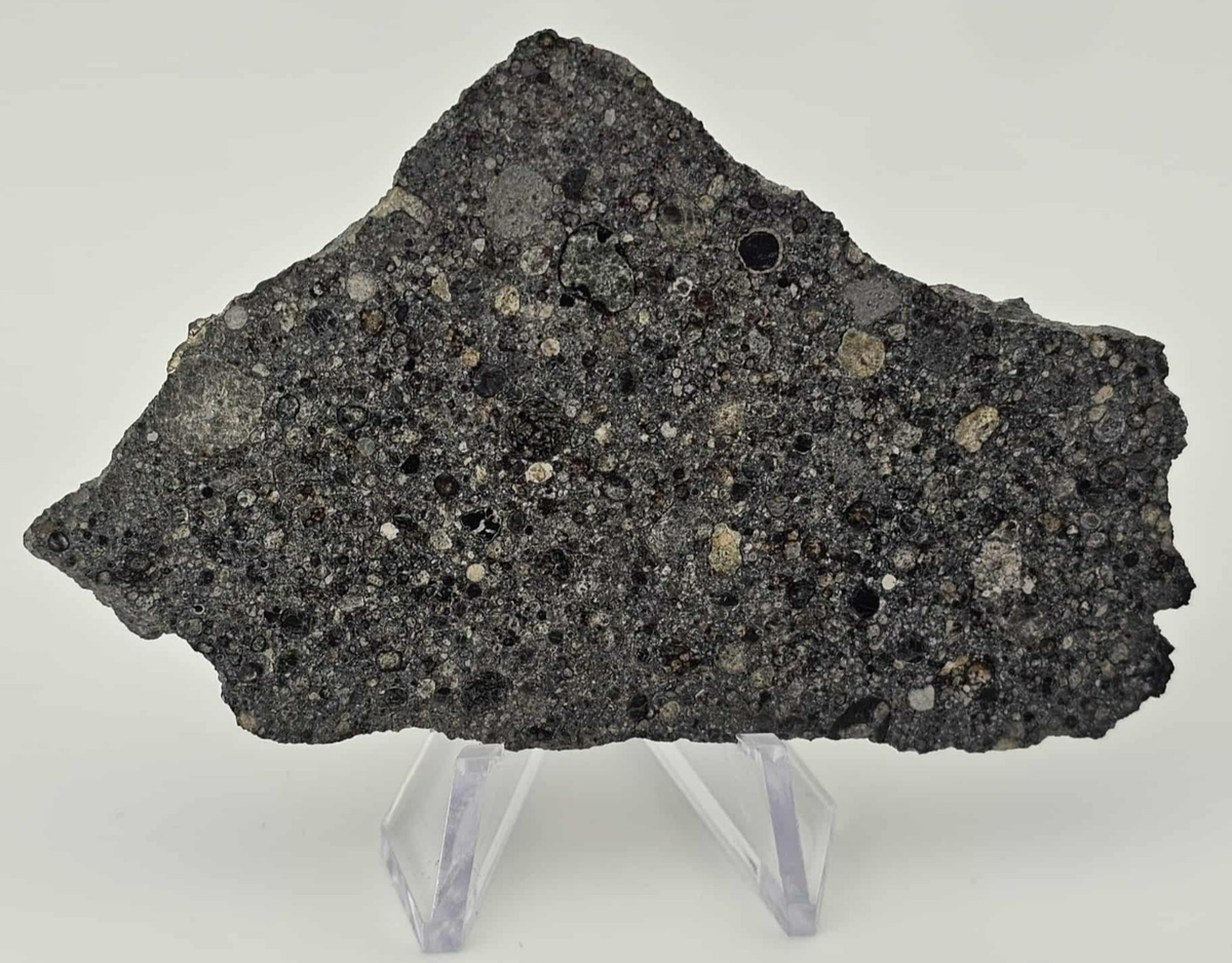 Les Météorites Duo Taoussat-n-Amouzzour 001 - OC Meteorite L3.2 Polished Slice with
