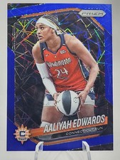 2025 Panini Prizm WNBA Aaliyah Edwards #75 Blue Velocity Prizm SP Suns