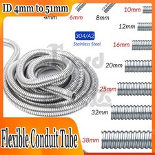 Flexible Conduit Tube Stainless Steel 4mm to 51mm Cable Tidy Trunking Organiser