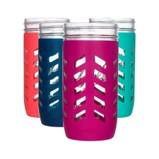 Silicone Mason Jar Protector Sleeve - Fits 24oz (1.5 pint) Wide-Mouth Jars | ...