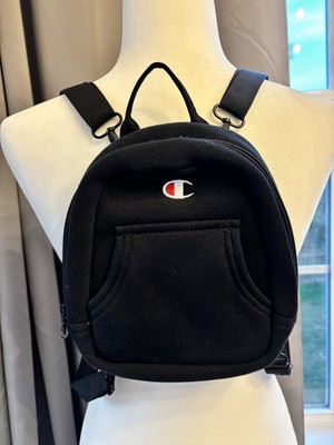 champion reverse weave pullover black mini backpack Champion Reverse Weave Mini Backpack