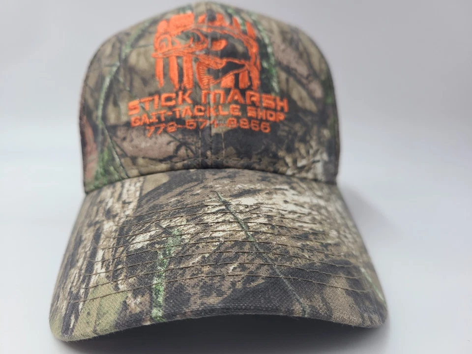 Stick Marsh Bait Tackle Shop Camo Mesh Trucker Snapback Hat Cap Fellsmere FL Men - Image 2 of 4