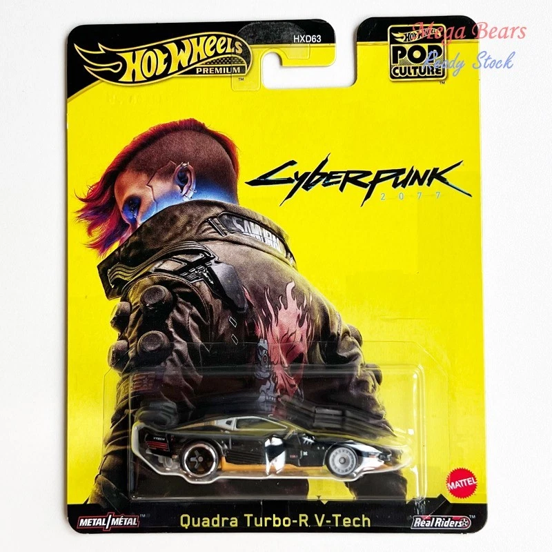 Mattel Hot Wheels Premium 2025 Cyberpunk Quadra Turbo-R V-Tech POP Culture HXD63