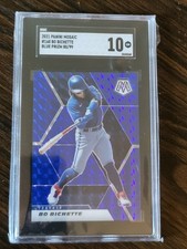 2021 Panini Mosaic - Bo Bichette #160 Reactive Blue Mosaic Prizm /99 SGC 10 GEM