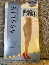 ASSETS by Sara Blakely SPANX High-Waist Mid-Thigh Shaper Size 4 Nude 166B