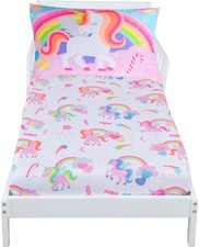 2-Piece Unicorn Bedding Toddler Sheet Set - Breathable 100 Soft Brushed Micr...
