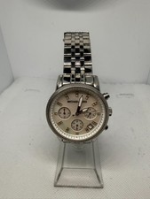 Michael Kors Ritz MK5020 Women Silver MOP Crystal Chrono Dial Watch
