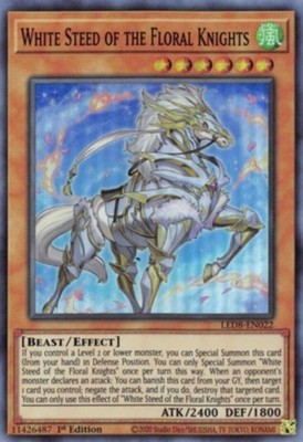 White Steed of the Floral Knights - LED8-EN022 - Super Rare - 1st Edition - Near