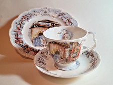 Vtg 1983 Royal Doulton Brambly Hedge Winter Plate, Cup  Saucer Trio 3 pc Set