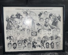 1976 Oakland Raiders Championship Poster MULTI AUTO HOF