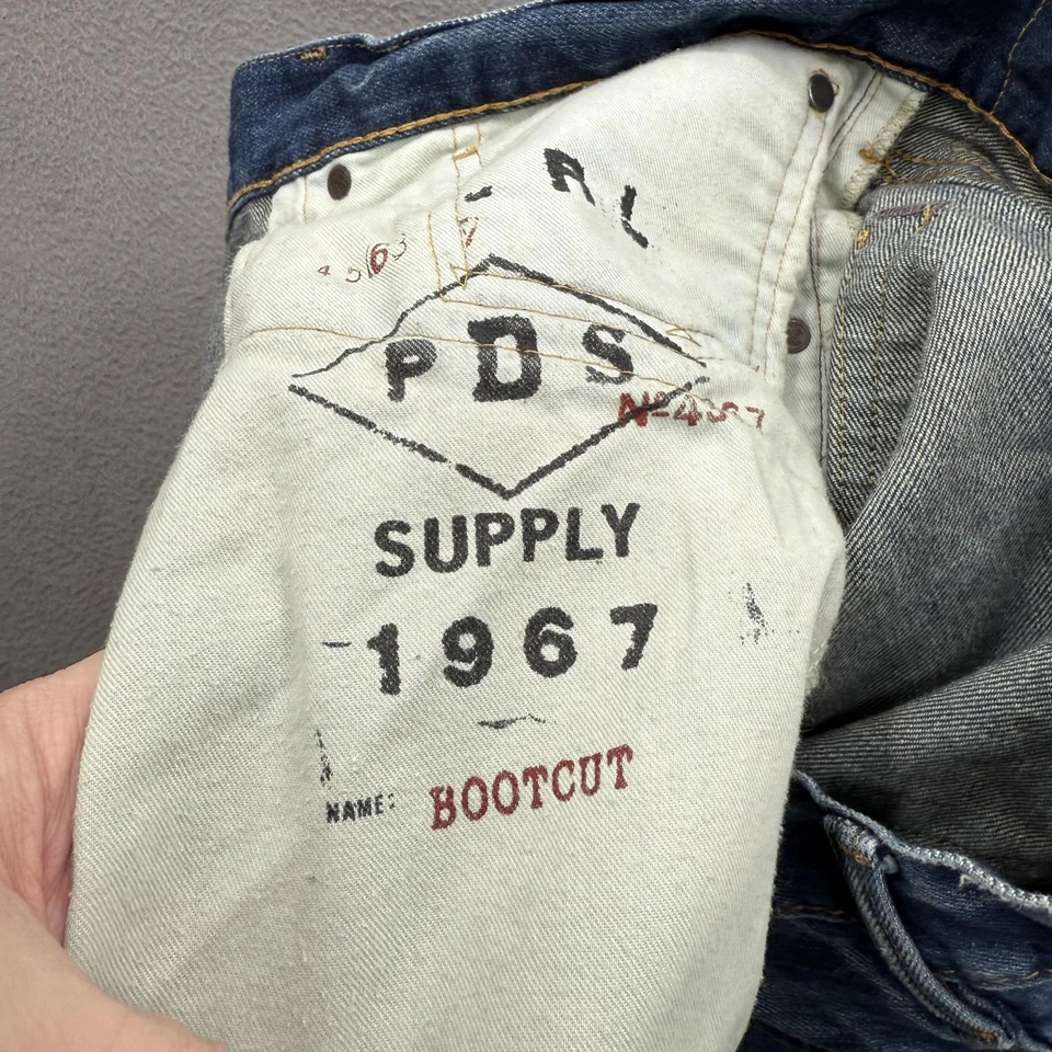 Jeans Denim & Supply Ralph Lauren Para Hombre 40x30 Azul 1967 Bootcut Desteñido Desteñido Foto 4 de 4