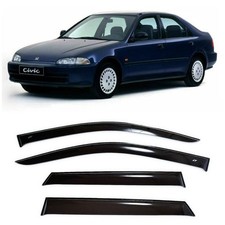 Tape-on Window Visors Rain Guards Fit Honda Civic V Sd 1991-1995 Wind Deflectors