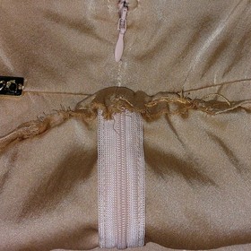 For Love Lemons SKIVVIES Satin Silk Blend V Neck Camisole Top Champagne Size M