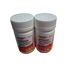 2 PK Equate Extra Strength Pain Reliever 500 mg Caplets -40 Caplets - EXP 05/27