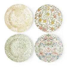 Spode Morris and Co. Luncheon Plates | Set of 4 assorted Colors Plates
