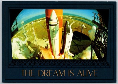 1985 Space Shuttle Discovery Launch Postcard 'The Dream Is Alive' IMAX