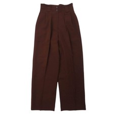 KENZO 2 TUCK High waist Wide Slacks Pants 2 Brown Wool Vintage Japan Made