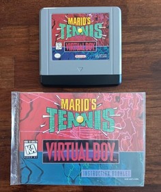 Nintendo Virtual Boy Console Mario's Tennis Bundle + AC Adapter Kit SOLD "AS IS"