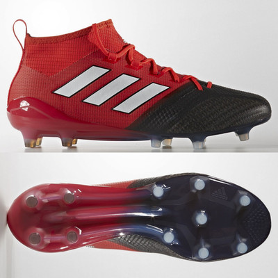 Adidas Ace 17.1 Primeknit FG Größe 7 Fußballschuhe rot schwarz fester Boden geformt