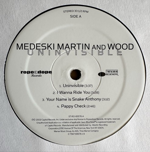 MEDESKI MARTIN & WOOD Uninvisible LP Orig. Press 2x Vinyl BLUE NOTE Funk Jazz EX - Picture 4 of 7