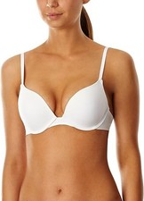 30A - New After Eden Underwired Women's Gel Push UP T-Shirt Bra White 30A