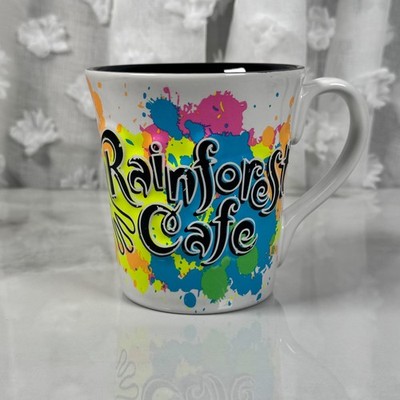 Rainforest Cafe Neon Splatter Cha Cha Tree Frog Mug Souvenir Coffee Cup