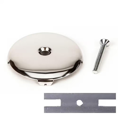 Universal Bathtub Drain Single/One (1) Hole Overflow Face Plate with Screw and A
