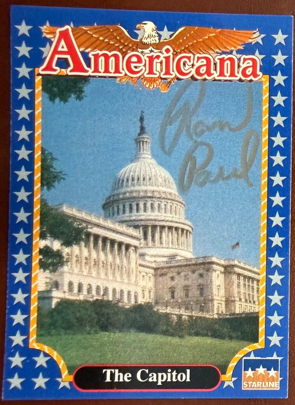 Rand Paul signed sports card Republican Congress Senate Kentucky