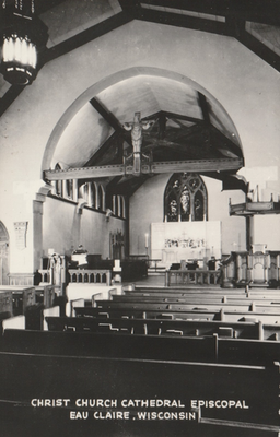 #ad Vintage Postcard Photo Christ Church Cathedral Episcopal Eau Claire Wisconsin $5.69