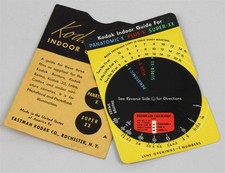 Vintage KODAK INDOOR GUIDE EXPOSURE CALCULATOR Plus X/Pan X/Super XX B W Film