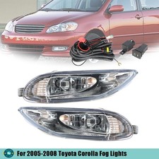 Fog Light Kit Clear For Toyota Corolla 2005 - 2008 Switch Wiring Leftright Side