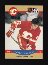 1990-91 Pro Set Rookie of the Year Sergei Makarov #396 Calgary Flames