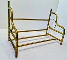 Vintage Brass Book Holder Cookbook Stand Retro Cottage Core Grandma  