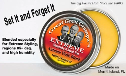 "Autumn Walk" Blend - Mustache & Beard Wax 2oz- Stiff / Extreme - Outdoor scent - Image 2 of 3