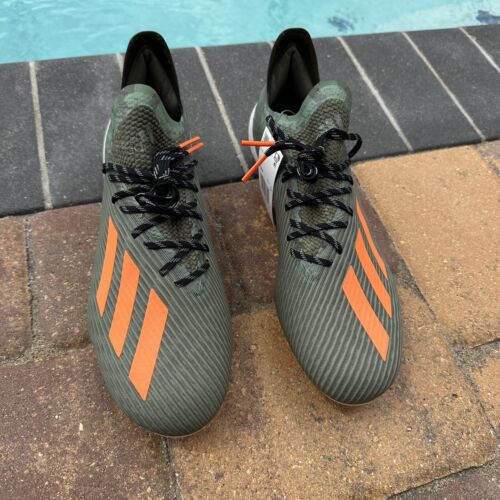 Adidas X 19.1 FG Legacy Green Orange Men's Soccer Cleats Shoes EF8296 - Picture 2 of 9