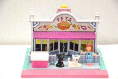 Mini Polly Pocket Pets Shop Bluebird 1993 Tiergeschäft mit 3 Figuren Set 16