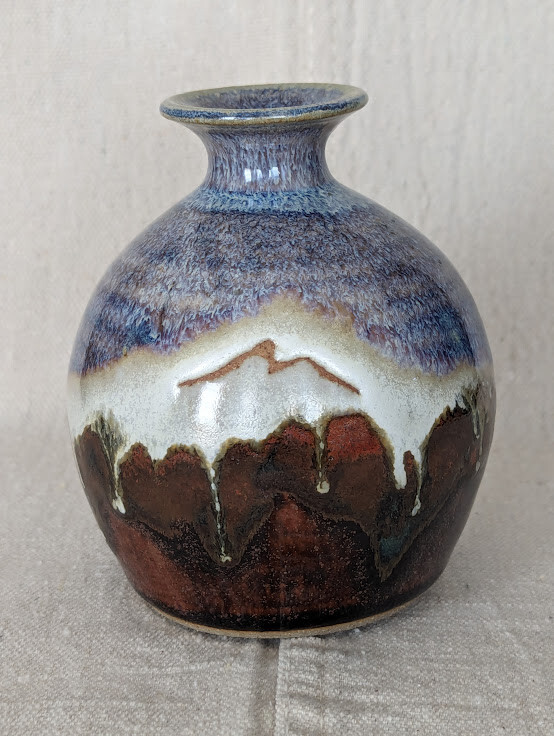 Blue Spruce Studio Art Pottery Vase 4-1/2