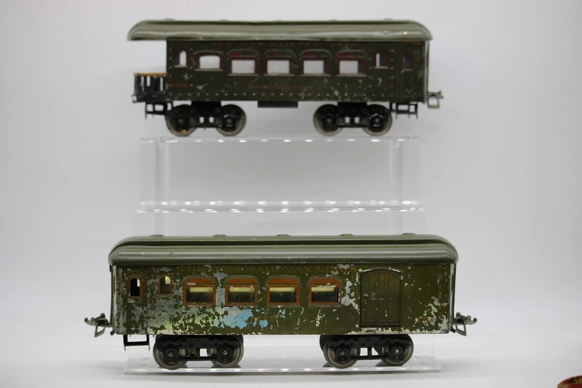 Ives Prewar Standard Gauge Tinplate Green 170 Dining Car 186