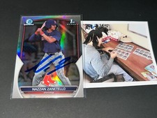 Nazzan Zanetello Red Sox Auto Signed 2023 1st Bowman Draft Chrome Refractor -