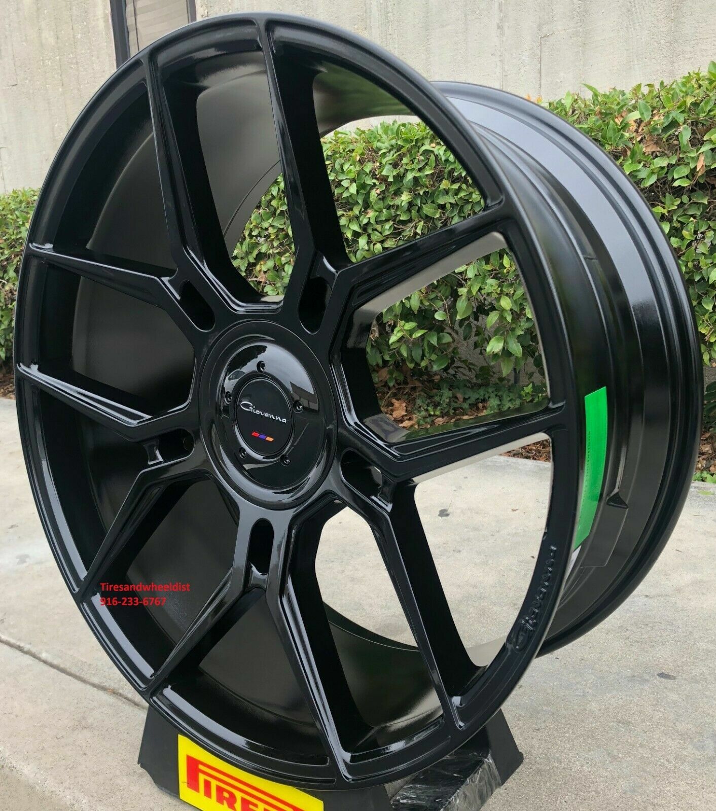 24" Giovanna Haleb Gloss Black with Tires fit Mercedes GLS Rolls Royce Ghost New