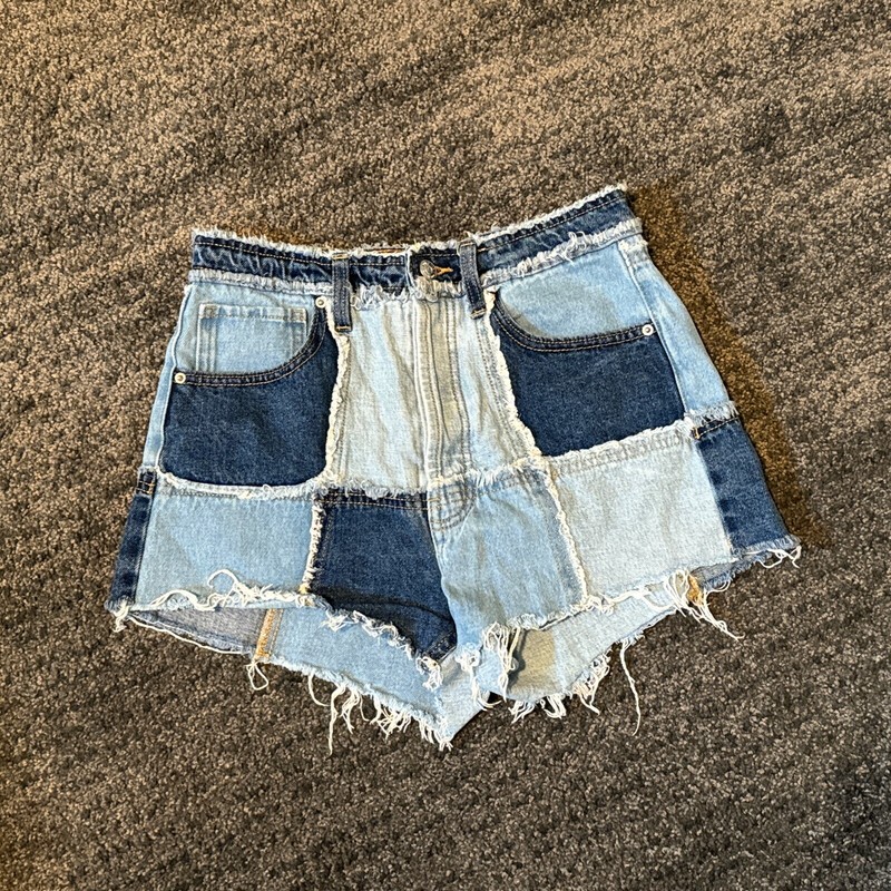 Wild Fable Shorts Women Teen 2 Blue Denim Cut Off High Rise Distressed
