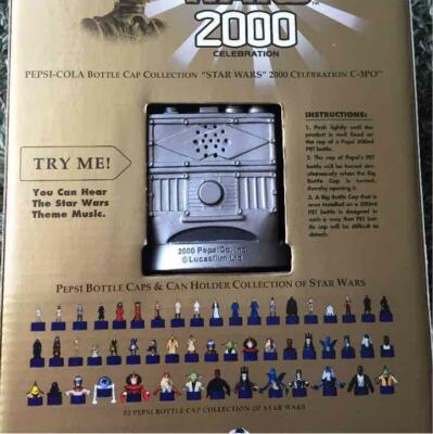 Star Wars 2000 Celebration C-3PO Pepsi Cola Bottle Cap Big Size