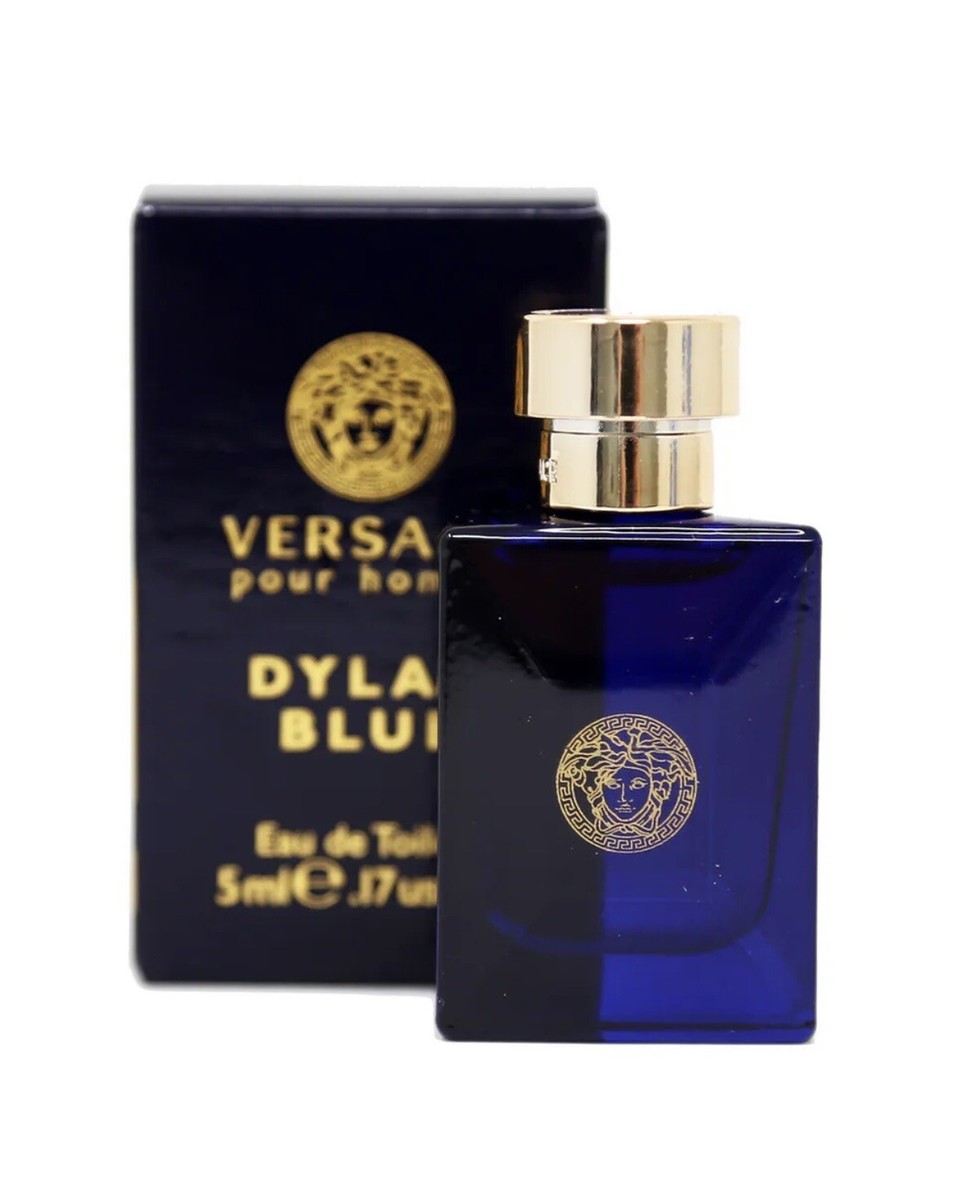 Versace 4pc Mini Gift Set for Men Eau Fraiche, Dylan Blue, Eros