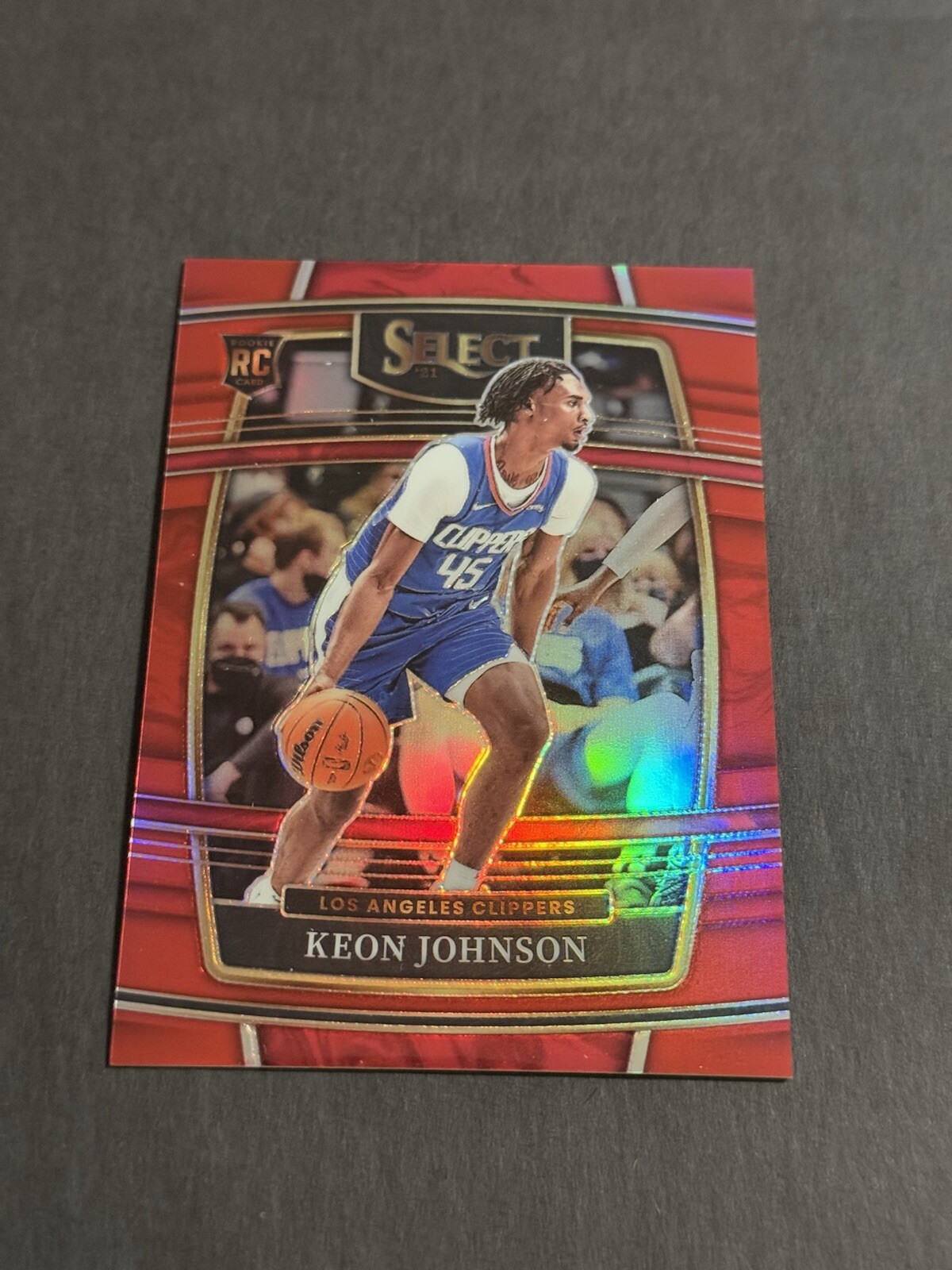 2021-22 Panini Select #40 Keon Johnson 015/199 Red Prizm RC Rookie Concourse