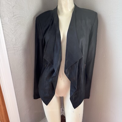 My Tribe black leather jacket size large nwt